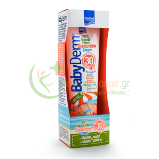 INTERMED - BabyDerm Sunscreen Cream SPF30 100% Natural Filters 300mL Βρεφικά Αντηλιακά