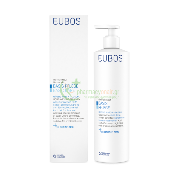 EUBOS - Basic Care Liquid Washing Emulsion Blue 400mL Καθαρισμός προσώπου - Ντεμακιγιάζ EUBOS - Basic Care Liquid Washing Emulsion Blue 400mL Καθαρισμός προσώπου - Ντεμακιγιάζ