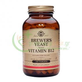 SOLGAR - Brewer's Yeast with B12 500mg tabs 250s