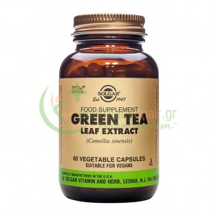 SOLGAR - Green Tea Leaf Extract veg caps 60s Πράσινο Τσάι (Green Tea)
