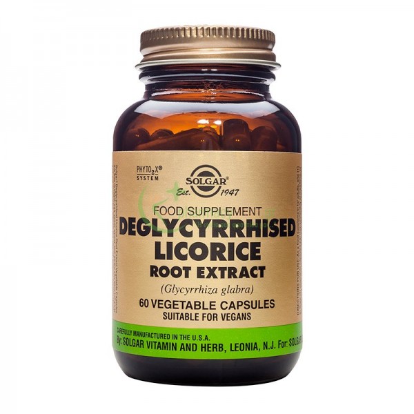 SOLGAR - Deglycyrrhised Licorise Root Extract veg caps 60s Κρυολόγημα