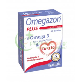 HEALTH AID - Omegazon Plus (Ω3 + CoQ10) caps 60s Άγχος