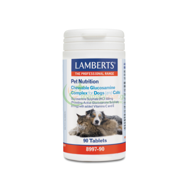 LAMBERTS - Pet Nutrition Chewable Glucosamine Complex for Dogs & Cats tabs 90s (Μασώμενα Δισκία) LAMBERTS - Pet Nutrition Chewable Glucosamine Complex for Dogs & Cats tabs 90s (Μασώμενα Δισκία)