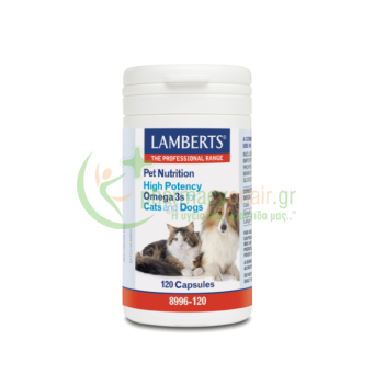 LAMBERTS - Pet Nutrition High Potency Omega 3s for Cats & Dogs caps 120s