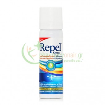 UNIPHARMA - Repel Spray Άοσμο Εντομοαπωθητικό με Υαλουρονικό 50mL