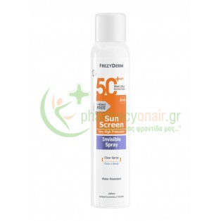 FREZYDERM - Sun Screen Invisible Spray SPF50+ 150mL + 50mL Free Αντηλιακά Σώματος