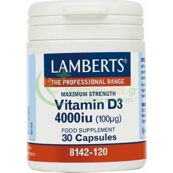 LAMBERTS - Vitamin D3 4000iu caps 30s