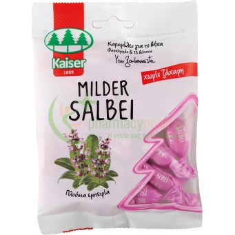 MEDISEI - Kaiser Καραμέλες 1889 Milder Salbei - Mild Sage & 13 Herbs 60gr