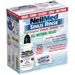 NEILMED - Sinus Rinse Original & Patented Kit + Premixed Sachets 60τμχ Συνάχι - Μπούκωμα Μύτης
