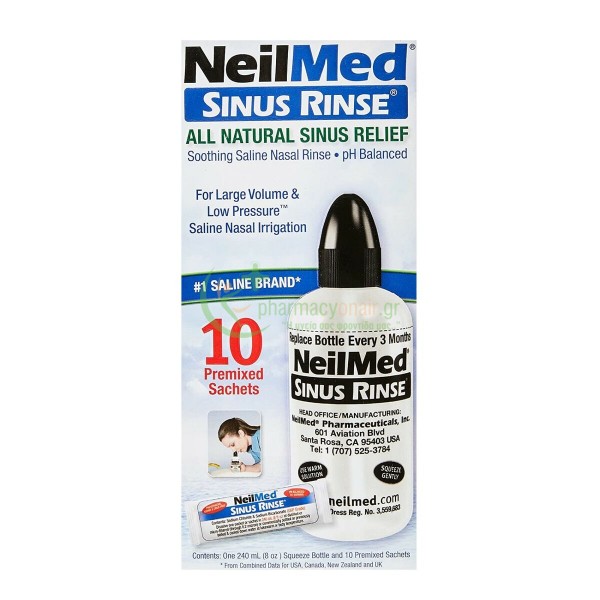 NEILMED - Sinus Rinse Starter Kit & Premixed Sachets 10τμχ NEILMED - Sinus Rinse Starter Kit & Premixed Sachets 10τμχ