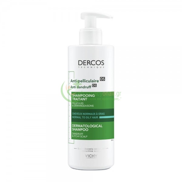 VICHY - Dercos Anti-Pelliculaire DS Shampoo Normal to Oily Hair 390mL Σαμπουάν - Conditioner Μαλλιών VICHY - Dercos Anti-Pelliculaire DS Shampoo Normal to Oily Hair 390mL Σαμπουάν - Conditioner Μαλλιών