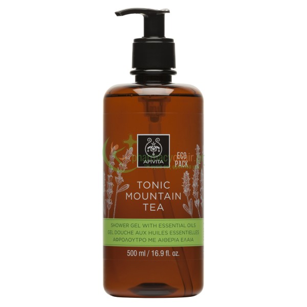 APIVITA - Eco Pack Tonic Mountain Tea Αφρόλουτρο με αιθέρια έλαια & τσάι του βουνού 