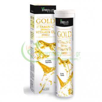 INOPLUS - Gold Vit C 1500mg+ D3 2000ui αναβράζοντα tabs 20s
