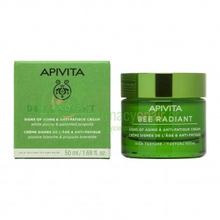 APIVITA - Bee Radiant Κρέμα για Σημάδια Γήρανσης & Ξεκούραστη Όψη Πλούσιας Υφής 50mL Ενυδάτωση - Λάμψη
