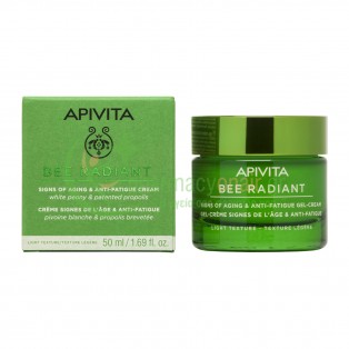 APIVITA - Bee Radiant Κρέμα-Gel για Σημάδια Γήρανσης & Ξεκούραστη Όψη Ελαφριάς Υφής 50mL Ενυδάτωση - Λάμψη