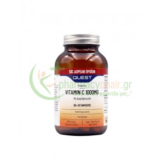 QUEST - Vitamin C 1000mg Timed Released tabs 60s + tabs 30s ΔΩΡΟ  Ενίσχυση Άμυνας Οργανισμού