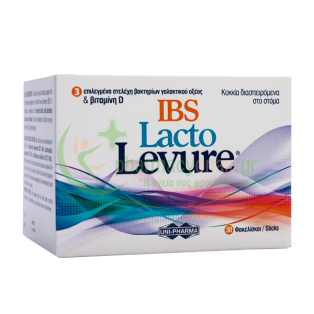 UNIPHARMA - IBS Lacto Levure sticks 30s Σύνδρομο Ευερέθιστου Εντέρου