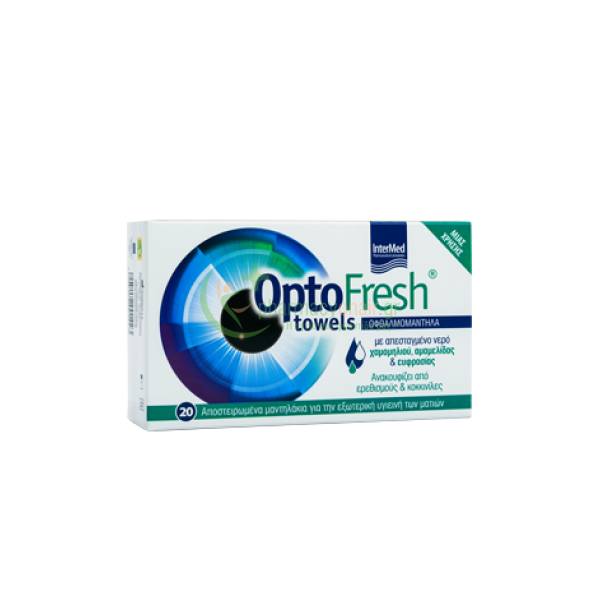 INTERMED - OptoFresh Towels 20τμχ Καθαρισμός - Μαντηλάκια Καθαρισμού