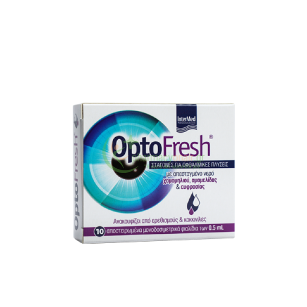 INTERMED - OptoFresh Σταγόνες για Οφθαλμικές Πλύσεις 10x0.5mL Κολλύρια - Σταγόνες