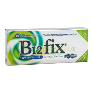 UNIPHARMA - B12 Fix 1000μg tabs 30s (Διασπειρόμενα Δισκία)