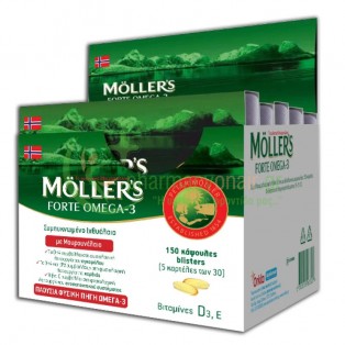 MOLLER'S - Forte Omega 3 caps 150s (5x30s) Μελαγχολία - Κατάθλιψη