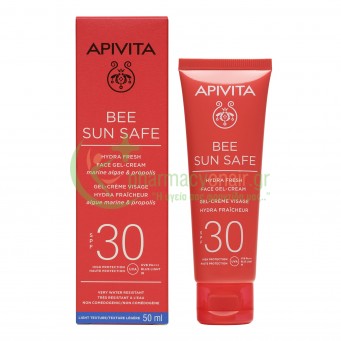 APIVITA - Bee Sun Safe Ενυδατική Κρέμα-Gel Προσώπου SPF30 με Θαλάσσια Φύκη & Πρόπολη 50mL