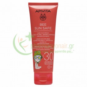 APIVITA - Bee Sun Safe Βρεφική Αντηλιακή Κρέμα με Φυσικά Φίλτρα - Έμμεση Έκθεση SPF30 με Καλέντουλα & Πρόπολη 100mL
