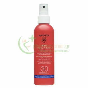 APIVITA - Bee Sun Safe Ενυδατικό Spray Ελαφριάς Υφής για Πρόσωπο & Σώμα SPF30 με Θαλάσσια Φύκη & Πρόπολη 200mL