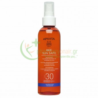 APIVITA - Bee Sun Safe Λάδι Σώματος για Μαύρισμα & Μεταξένια Αίσθηση SPF30 με Ηλίανθο & Καρότο 200mL