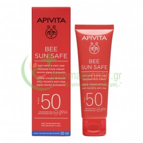 APIVITA - Bee Sun Safe Κρέμα Προσώπου Κατά των Πανάδων & Ρυτίδων SPF50 με Θαλάσσια Φύκη & Πρόπολη 50mL