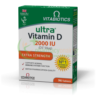VITABIOTICS - Ultra Vitamin D 2000iu tabs 96s Ενίσχυση Άμυνας Οργανισμού