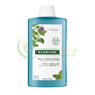 KLORANE - Anti-Pollution Shampoo a la Menthe Aquatique 400mL Σαμπουάν - Conditioner Μαλλιών