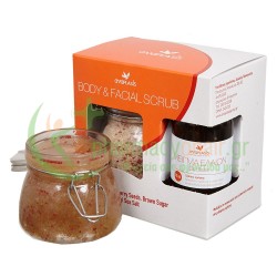 ANAPLASIS - Body & Facial Scrub με Καστανή Ζάχαρη Ελληνικό Αλάτι Μεσολογγίου & Σπόρους Cranberry 250gr