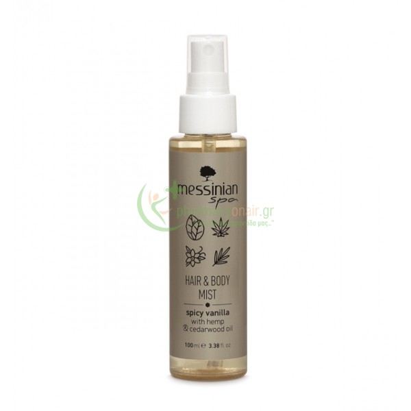 MESSINIAN SPA - Spicy Vanilla Hair & Body Mist Hemp & Cedarwood Oil 100mL Αρώματα - Κολώνιες MESSINIAN SPA - Spicy Vanilla Hair & Body Mist Hemp & Cedarwood Oil 100mL Αρώματα - Κολώνιες