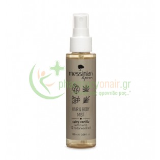 MESSINIAN SPA - Spicy Vanilla Hair & Body Mist Hemp & Cedarwood Oil 100mL