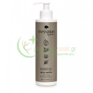 MESSINIAN SPA - Spicy Vanilla Αφρόλουτρο Hemp & Cedarwood Oil 300mL