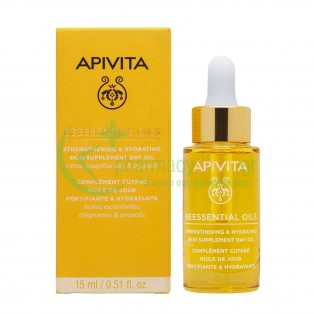 APIVITA - Beessential Oils Έλαιο Προσώπου Ημέρας Συμπλήρωμα Ενδυνάμωσης & Ενυδάτωσης 15mL Ενυδάτωση - Λάμψη
