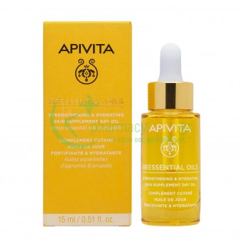 APIVITA - Beessential Oils Έλαιο Προσώπου Ημέρας Συμπλήρωμα Ενδυνάμωσης & Ενυδάτωσης 15mL