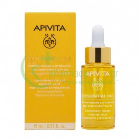 APIVITA - Beessential Oils Έλαιο Προσώπου Ημέρας Συμπλήρωμα Ενδυνάμωσης & Ενυδάτωσης 15mL