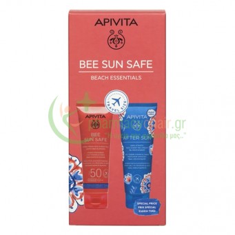 APIVITA - Travel Must-Haves Bee Sun Safe Ενυδατικό Αναζωογονητικό Γαλάκτωμα για Πρόσωπο & Σώμα SPF50 με Θαλάσσια Φύκη & Πρόπολη 100mL & After Sun Δροσιστική & Καταπραϋντική Κρέμα-Gel για Πρόσωπο & Σώμα με Σύκο Αλόη & Πρόπολη 100mL