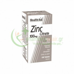 HEALTH AID - Zinc Citrate 100mg tabs 100s