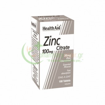 HEALTH AID - Zinc Citrate 100mg tabs 100s