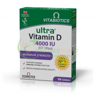 VITABIOTICS - Ultra Vitamin D 4000iu tabs 96s