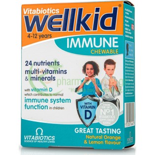 VITABIOTICS - Wellkid Immune chewable tabs 30s Ενίσχυση Άμυνας Οργανισμού