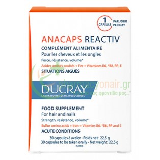 DUCRAY - Anacaps Reactiv caps 30s Αντιμετώπιση Τριχόπτωσης