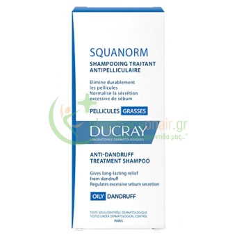 DUCRAY - Squanorm Shampooing Traitant Antipelliculaire Λιπαρή Πιτυρίδα 200mL