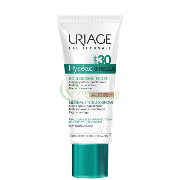 URIAGE - Hyseac Soin Global Teinte 3-Regul SPF30 40mL Ενυδάτωση - Λάμψη