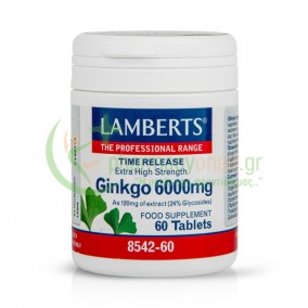 LAMBERTS - Ginkgo 6000mg tabs 60s