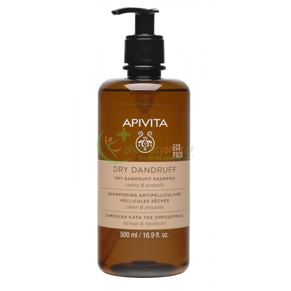APIVITA - Dry Dandruff Eco Pack Σαμπουάν Κατά της Ξηροδερμίας με Πρόπολη & Σέλερι 500mL Σαμπουάν - Conditioner Μαλλιών APIVITA - Dry Dandruff Eco Pack Σαμπουάν Κατά της Ξηροδερμίας με Πρόπολη & Σέλερι 500mL Σαμπουάν - Conditioner Μαλλιών