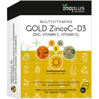 INOPLUS - Gold ZincoC-D3 tabs 20s